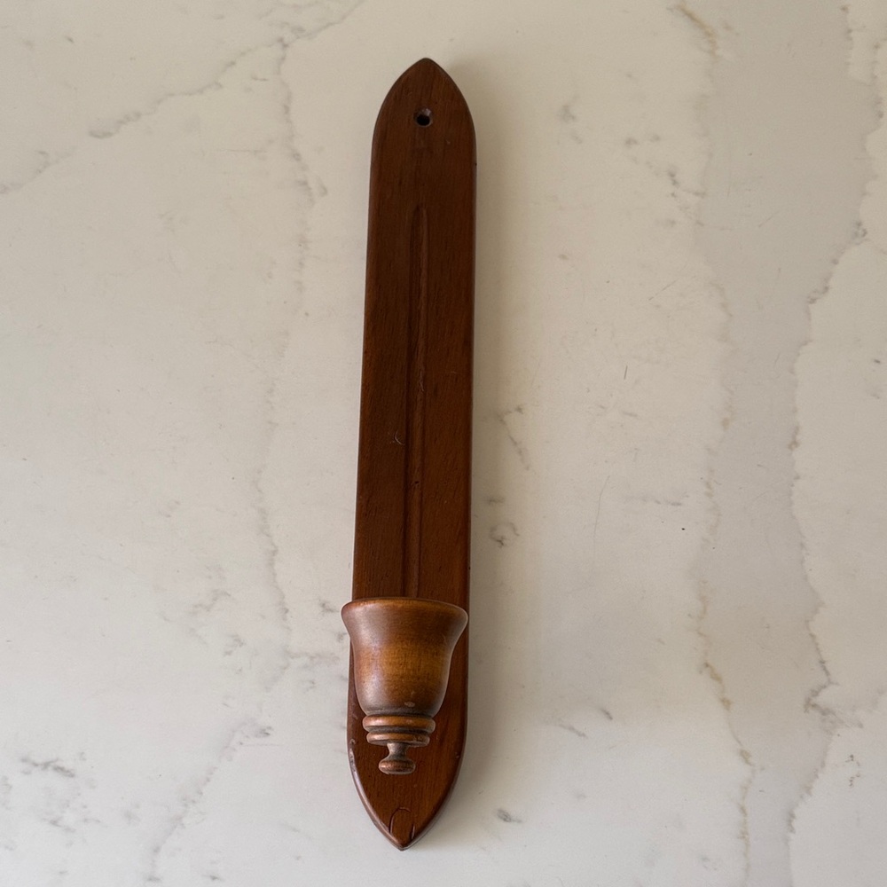 Vintage Wooden Candle Sconce